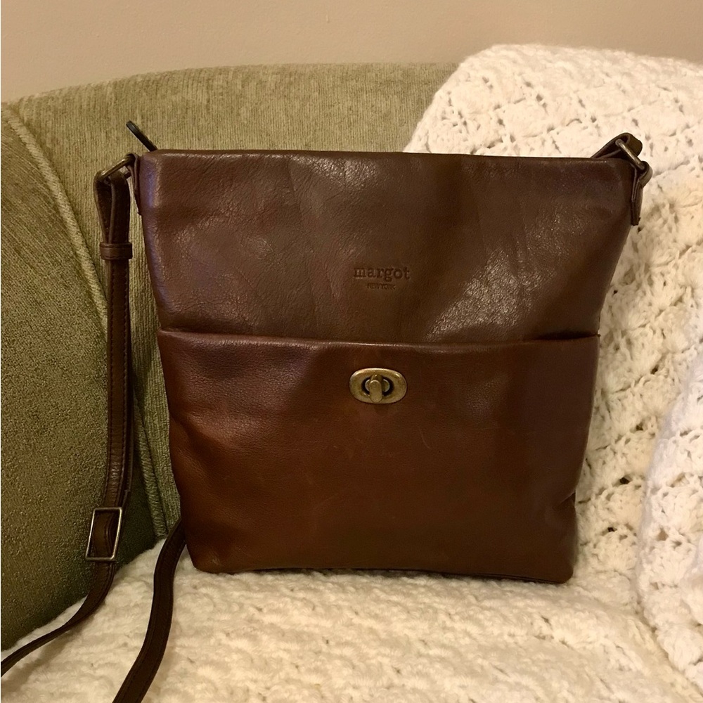 Margot Brown Leather Crossbody Bag